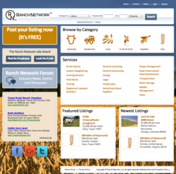 Screenshot of RanchNetwork.com Hompage